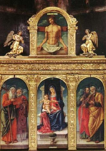 Bartolomeo Vivarini Virgin Enthroned with the Child on her Knee